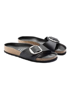 Madrid Big Buckle LEOI sandal Black Birkenstock 